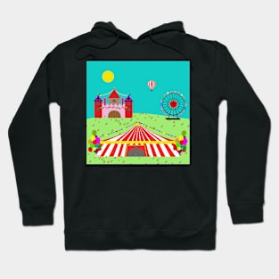 Circo, castillo y noria Hoodie